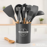 Jogo de Utensílios 12 peças Silicone com Suporte