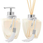 Kit Banheiro Luxo Vidro Degradê Branco - Bela Delicatta