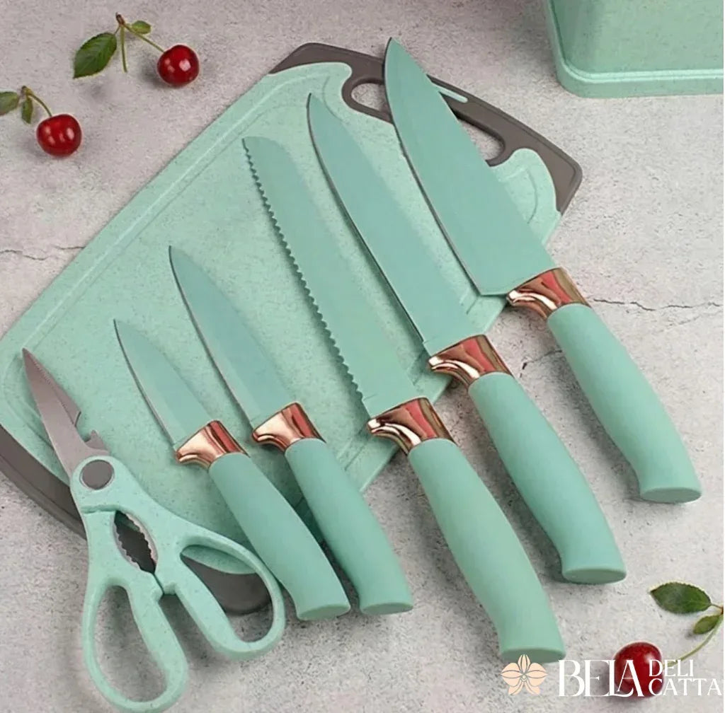 Kit Utensílios de Cozinha 19 Peças em Silicone com Facas - Preço Promocional!!!! - Bela Delicatta