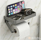 Porta Papel Higiênico de Metal com Suporte para Celular - PREÇO PROMOCIONAL! - Bela Delicatta