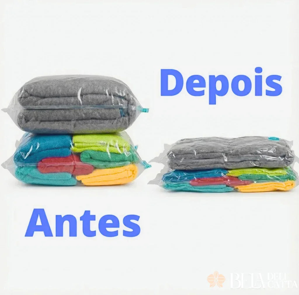 Kit Smart Viagem - Saco a Vácuo + Bomba Elétrica - Bela Delicatta