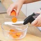 Tesoura CleverCutter Inox 2 em 1 – Fatiadora de Legumes e Verduras Multiuso - Bela Delicatta